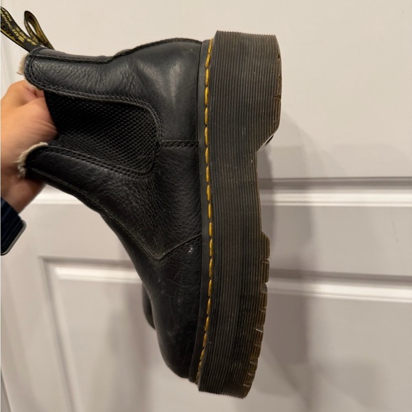 Doc martens faux fur lined platform Black boots size 5 - Picture 8 of 9